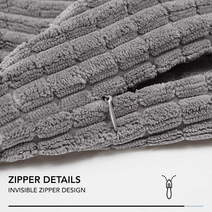 Deconovo Lot de 2 Housses de Coussin en Velours en Tissu à Carreaux, sans Noyau d'Oreiller
