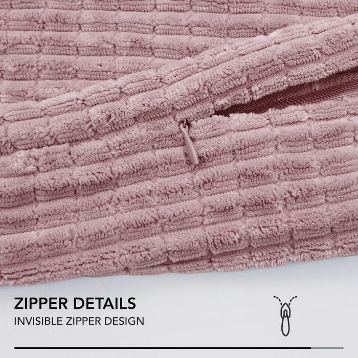 Deconovo Lot de 2 Housses de Coussin en Velours en Tissu à Carreaux, sans Noyau d'Oreiller