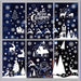 Deconovo Autocollants de Fenêtre Réutilisables en PVC, Décoration de Noël, 9 Feuilles, Blanc - Deconovo FR