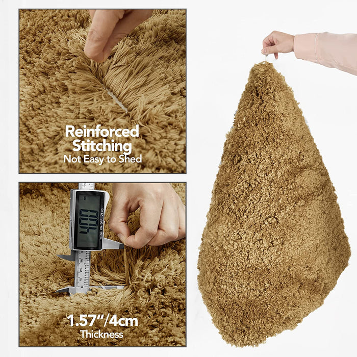 Deconovo Lot de 1 Tapis Antidérapant Epais, Poilu Cheveux Longs - Deconovo France