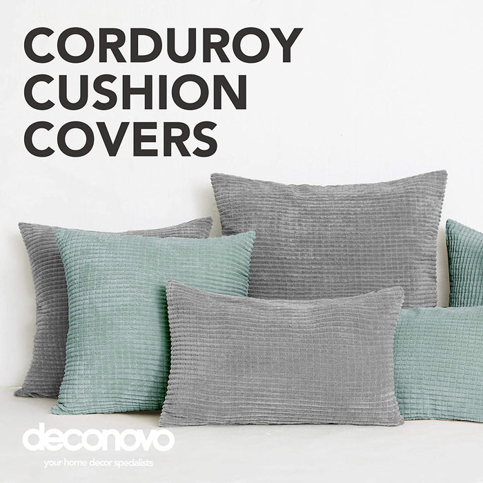 Deconovo Lot de 2 Housses de Coussin en Velours en Tissu à Carreaux, sans Noyau d'Oreiller - Deconovo France