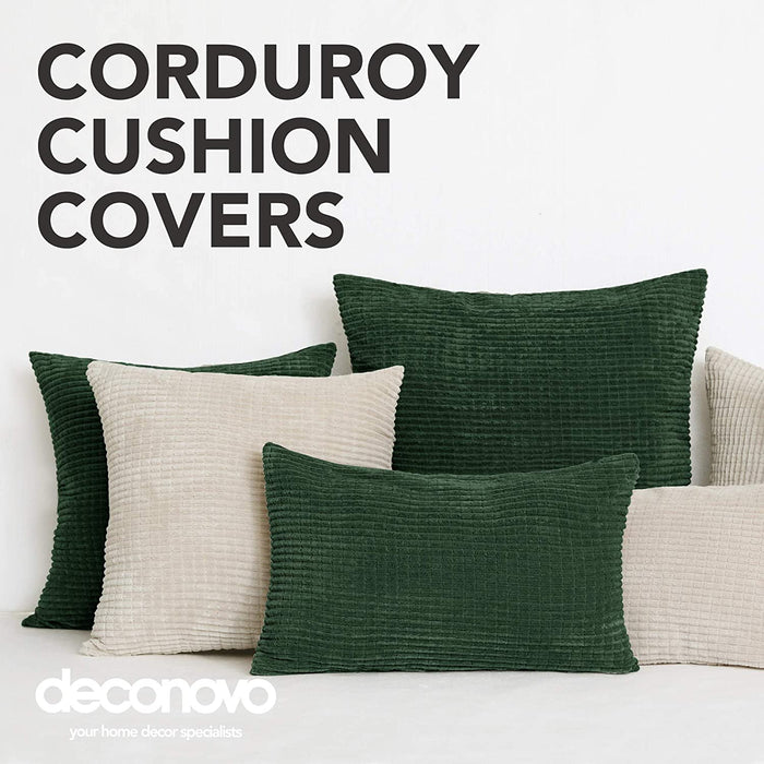 Deconovo Lot de 2 Housses de Coussin en Velours en Tissu à Carreaux, sans Noyau d'Oreiller - Deconovo France