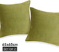 Deconovo Lot de 2 Housses de Coussin en Velours en Tissu à Carreaux, sans Noyau d'Oreiller - Deconovo France