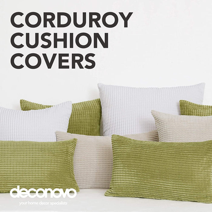 Deconovo Lot de 2 Housses de Coussin en Velours en Tissu à Carreaux, sans Noyau d'Oreiller - Deconovo France