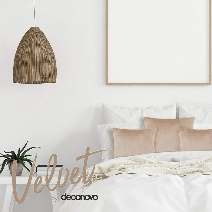Deconovo Lot de 2 Housses de Coussin en Velours Simples, sans Noyau d'Oreiller - Deconovo France