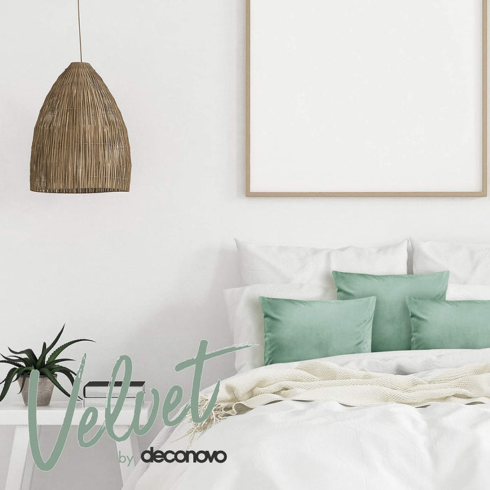 Deconovo Lot de 2 Housses de Coussin en Velours Simples, sans Noyau d'Oreiller - Deconovo France