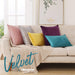 Deconovo Lot de 2 Housses de Coussin en Velours Simples, sans Noyau d'Oreiller - Deconovo France