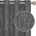Deconovo Lot de 2 Rideaux à OEillets Occultants et Thermo-Isolants avec Motifs de Lignes et Cercles - Deconovo France