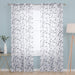 Deconovo Lot de 2 Voilages à OEillets en Polyester avec Motifs de Feuilles - Deconovo France